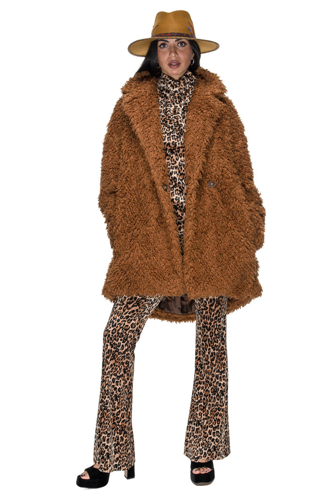 ECOFUR COAT HAZELNUT PHISIQUE DU ROLE