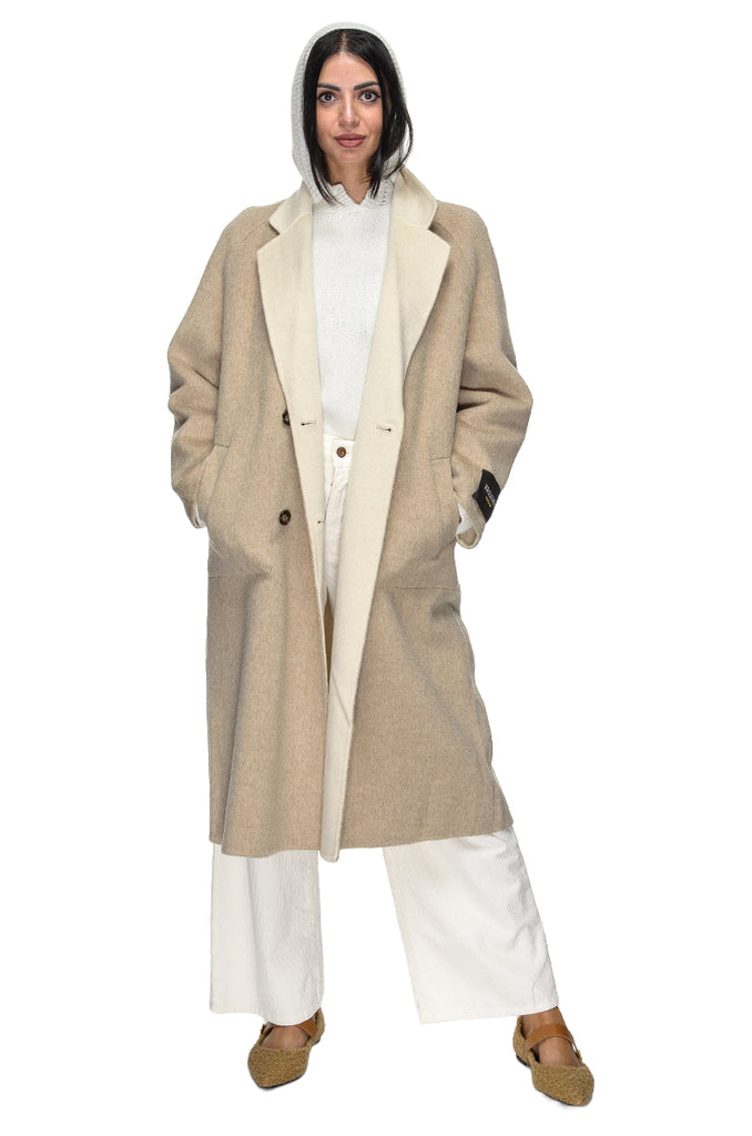 CAPPOTTO DOUBLE PANNA/BEIGE WU SIDE