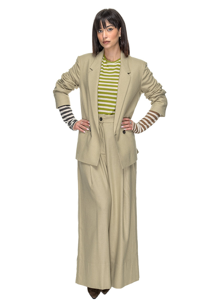JACKET VISCOSE FLANNEL VIRGIN WOOL LICHEN PHISIQUE DU ROLE