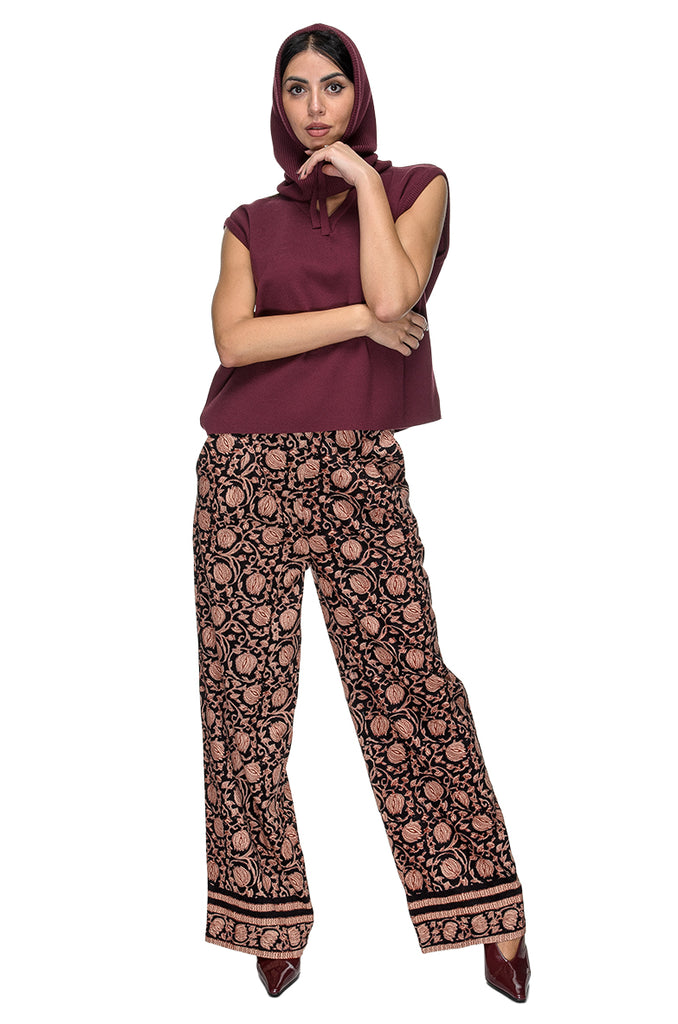GILET VISCOSA BORDEAUX MARSEM
