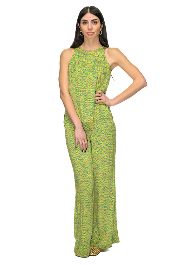 PANTALONE MICRO FANTASIA FONDO VERDE SURKANA