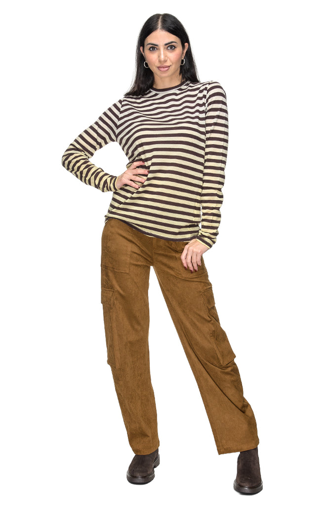 MAGLIA RIGHE MOKA PHISIQUE DU ROLE