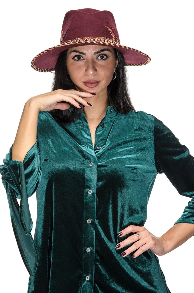 CAPPELLO FEDORA BORDEAUX THE HAT PHILOSOPHY