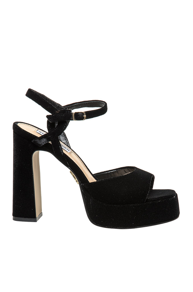 MILIANA SANDALO PLATEU VELLUTO NERO STEVE MADDEN