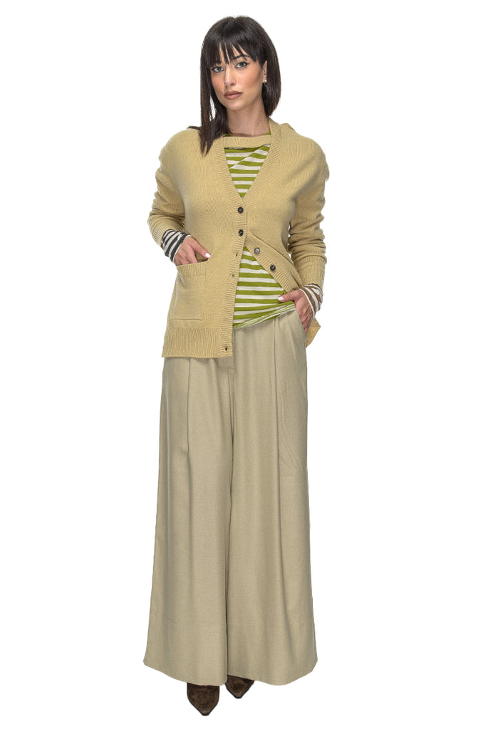 CARDIGAN CON APERTURA SPALLA CACHEMIRE/LANA PHISIQUE DU ROLE