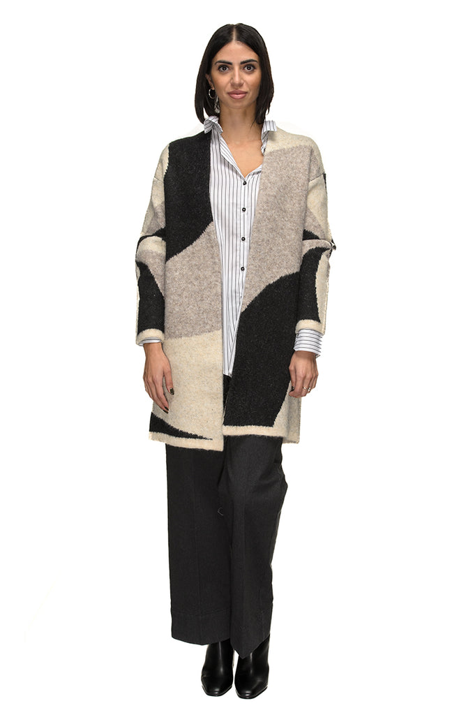 CARDIGAN LUNGO JACQUARD SURKANA