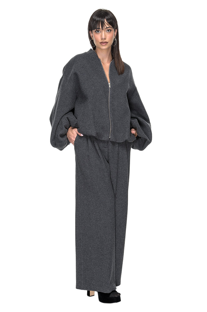 PANTALONE PINCES ANTRACITE SU