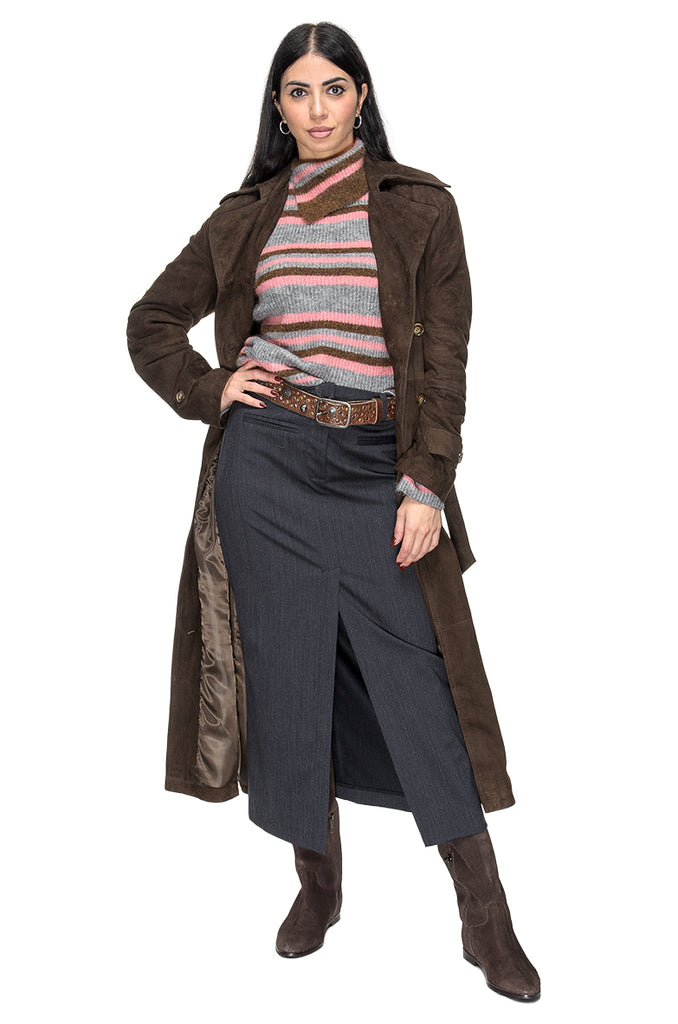 TRENCH LUNGO CAMOSCIO 3+1 FIT