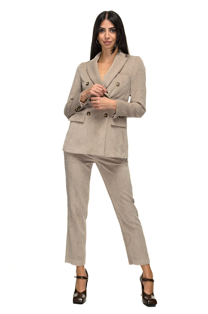 TAILLEUR VELLUTO A COSTE TAUPE 3+1 FIT