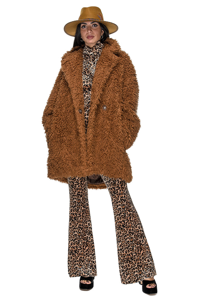 ECOFUR COAT HAZELNUT PHISIQUE DU ROLE