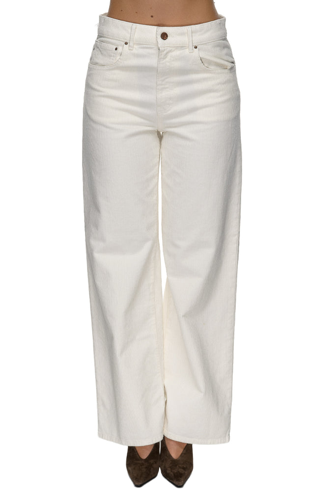 PANTALONE BIANCO VELLUTO A COSTE CIGALA'S