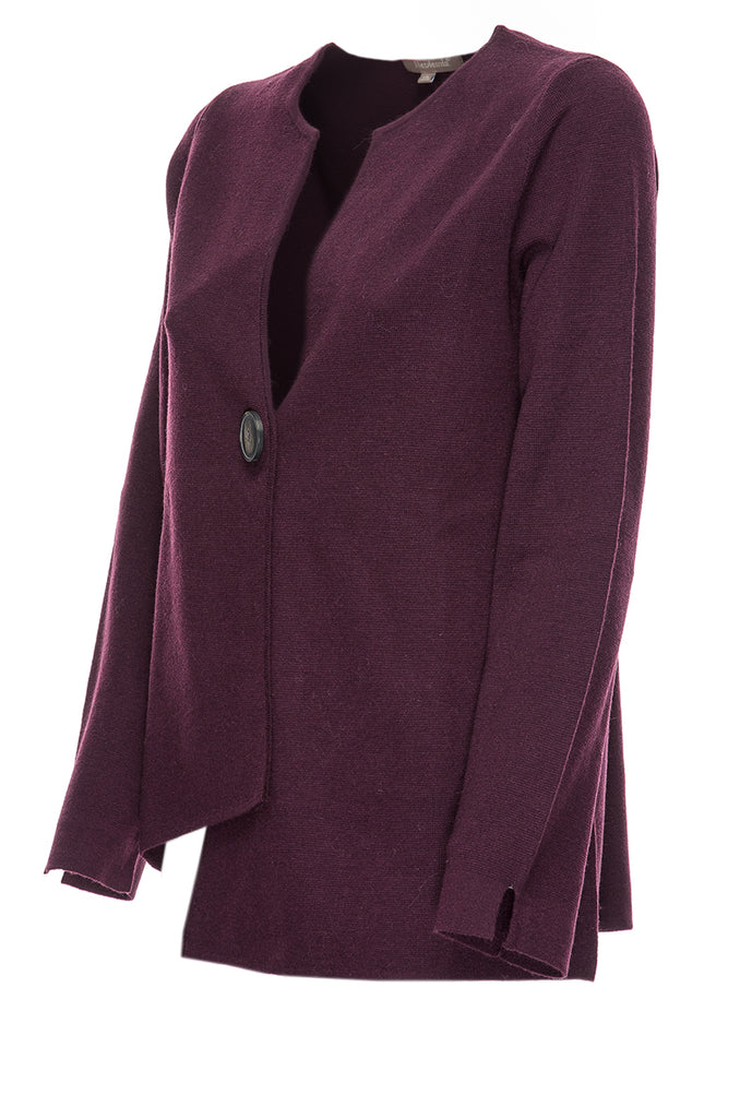 CARDIGAN BORDEAUX UN BOTTONE FLOW