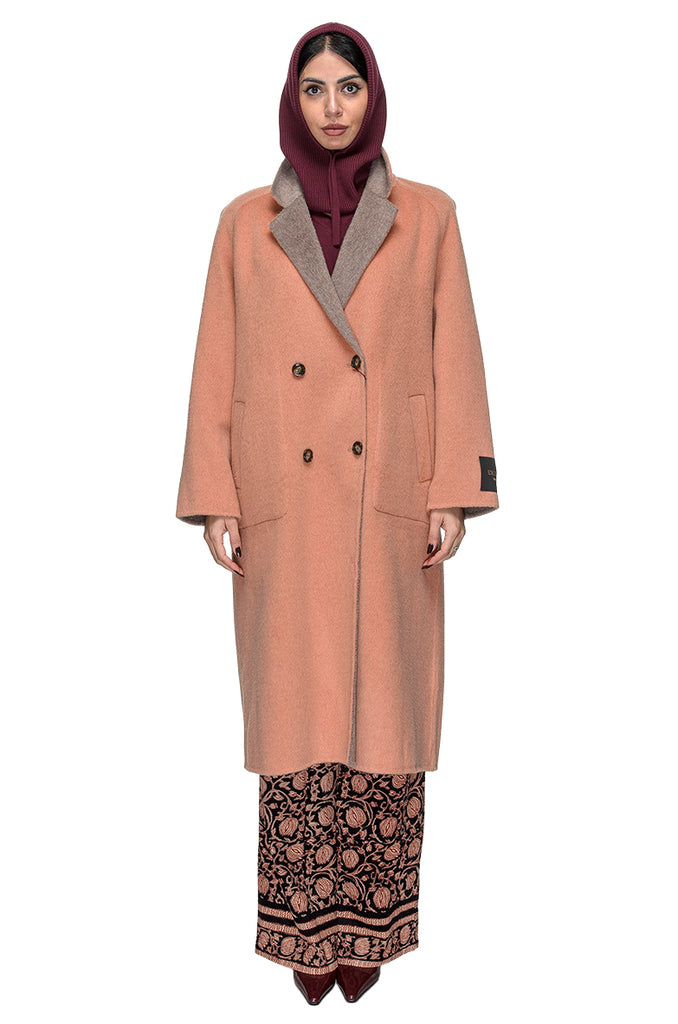 CAPPOTTO DOUBLE CAMMELLO ROSA WU SIDE