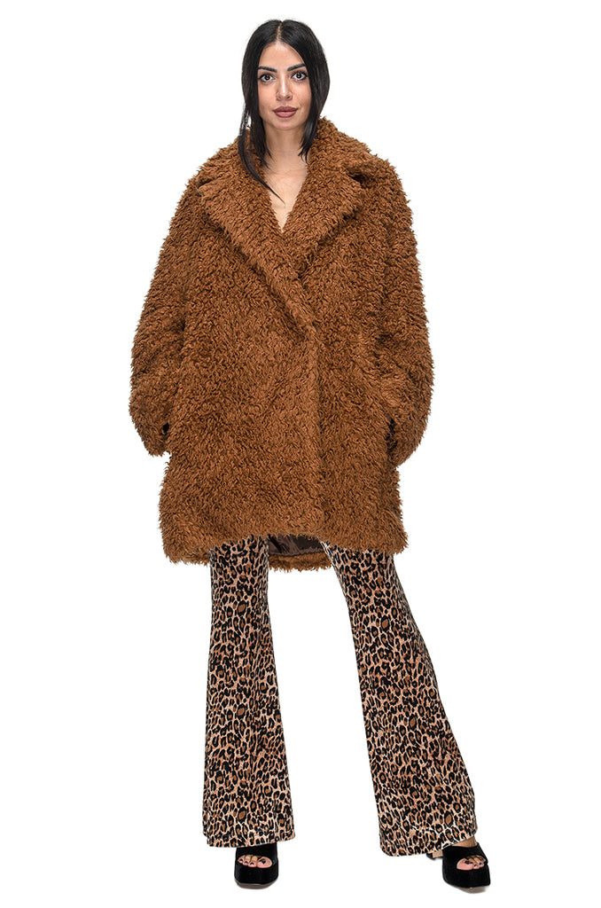 ECOFUR COAT HAZELNUT PHISIQUE DU ROLE