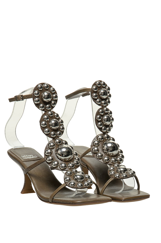 SANDALO RENFRI-M KHAKI SILVER JEFFREY CAMPBELL