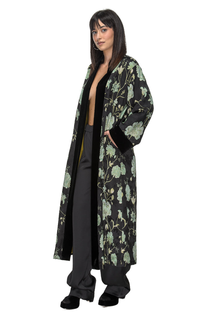 KIMONO FANTASIA FONDO MARRONE WU SIDE