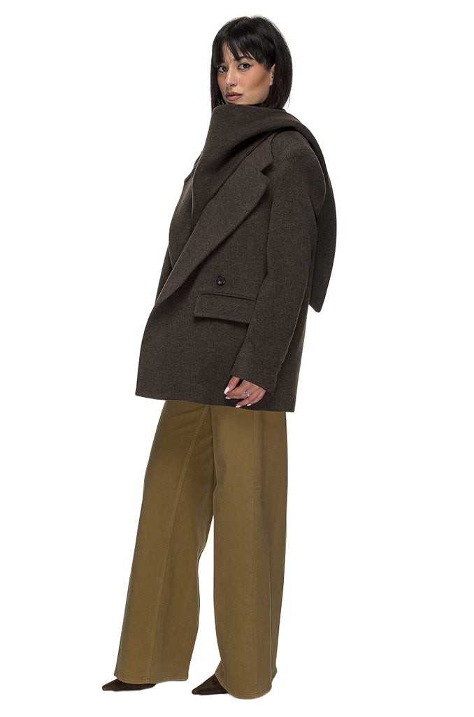 BLAZER LEGNO MISTO LANA SU