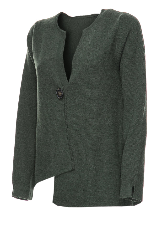 CARDIGAN VERDE UN BOTTONE FLOW
