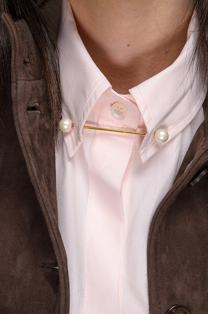 CAMICIA COTONE ROSA CON PIERCING AL COLLO PHISIQUE DU ROLE