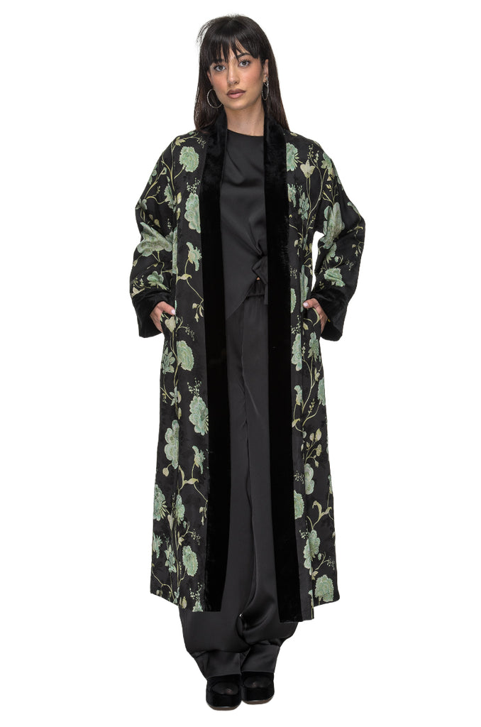 KIMONO FANTASIA FONDO MARRONE WU SIDE