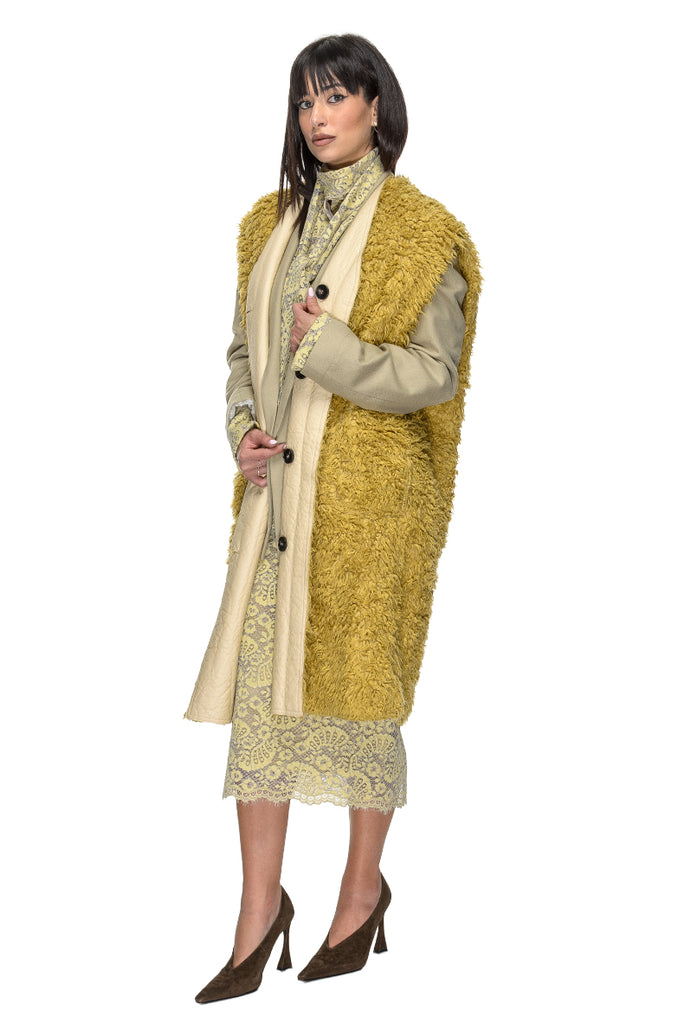 ECOFUR GILET LONG VESTE MAYO PHISIQUE DU ROLE