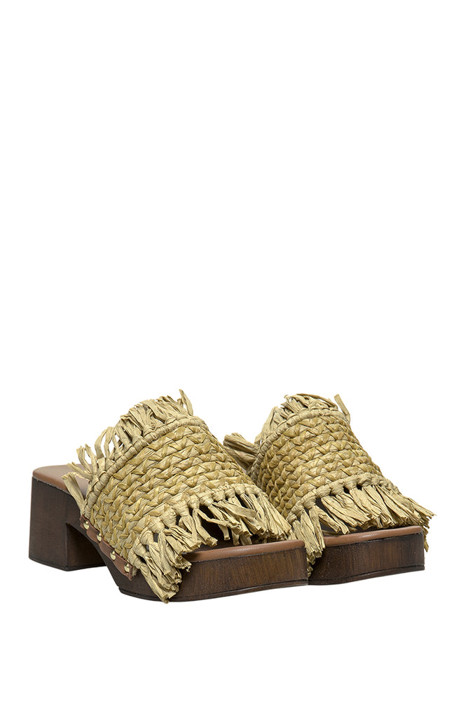 ZOCCOLO FRILL FASCIA IN RAFIA GIPSY ROSE