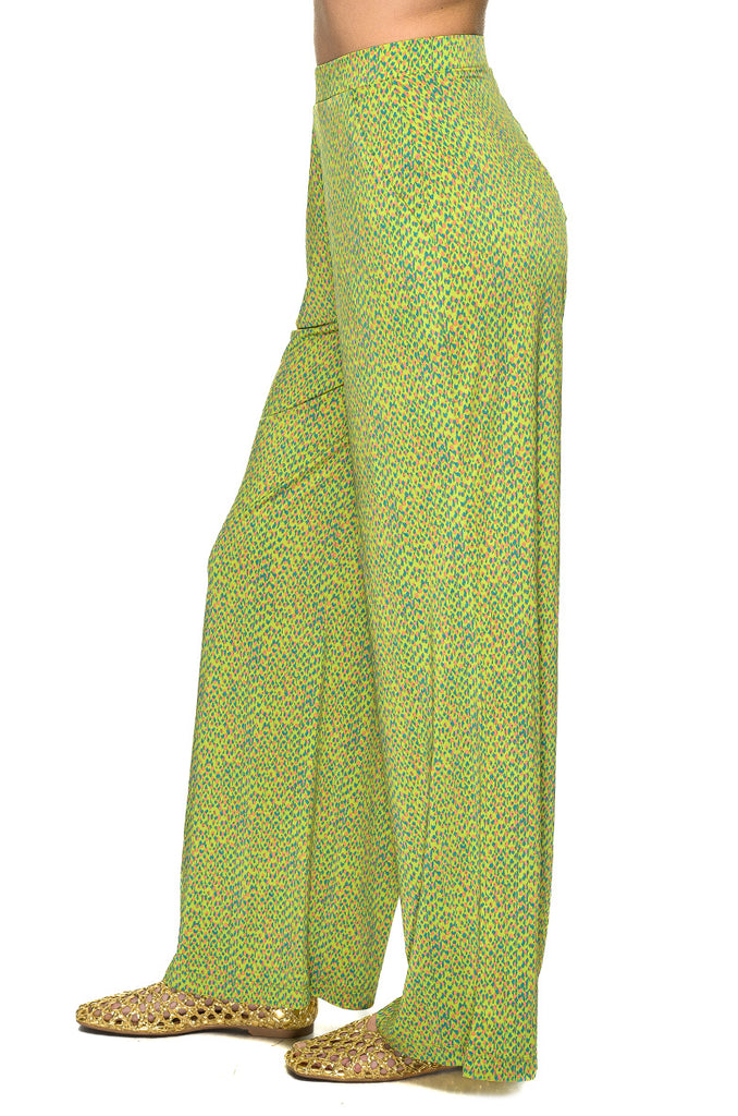 PANTALONE MICRO FANTASIA FONDO VERDE SURKANA