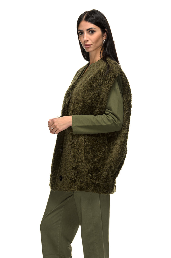 GILET ECO FUR DOUBLE VERDE PHISIQUE DU ROLE