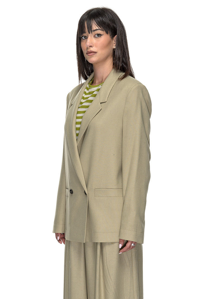 JACKET VISCOSE FLANNEL VIRGIN WOOL LICHEN PHISIQUE DU ROLE