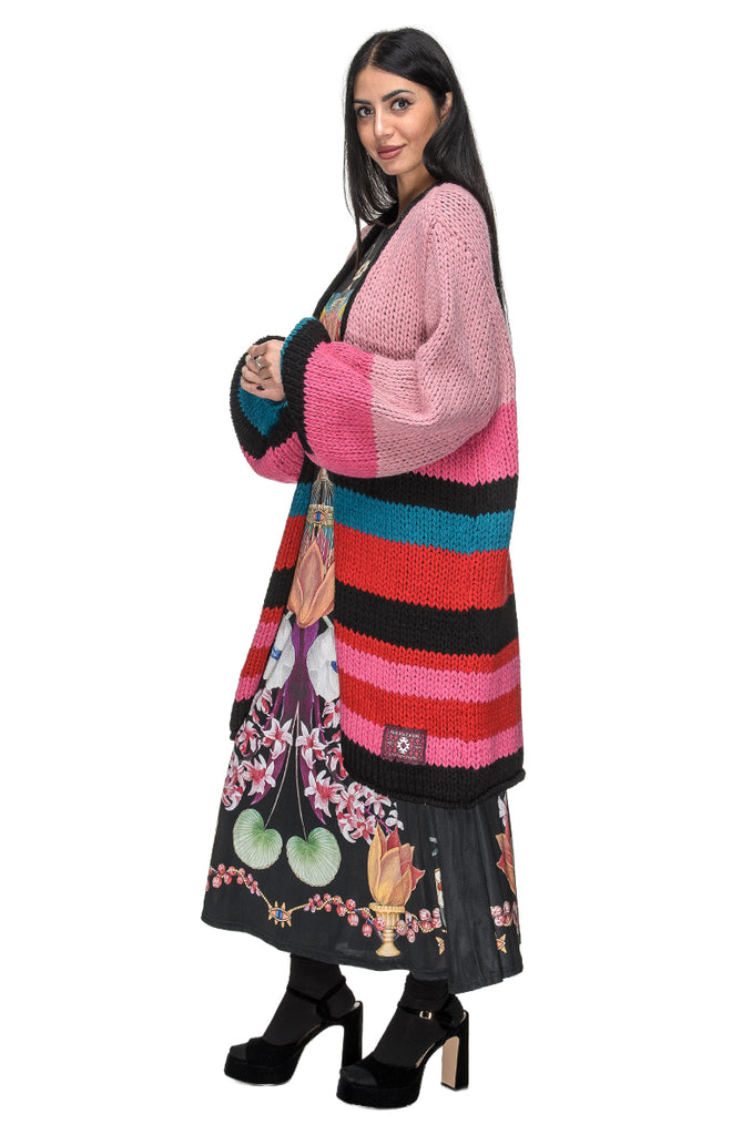 MAXI CARDIGAN CANDY FLOS PEACE & CHAOS