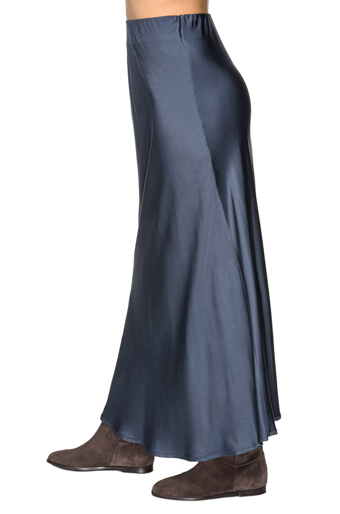 GONNA BLU RASO GODET POUR MOI