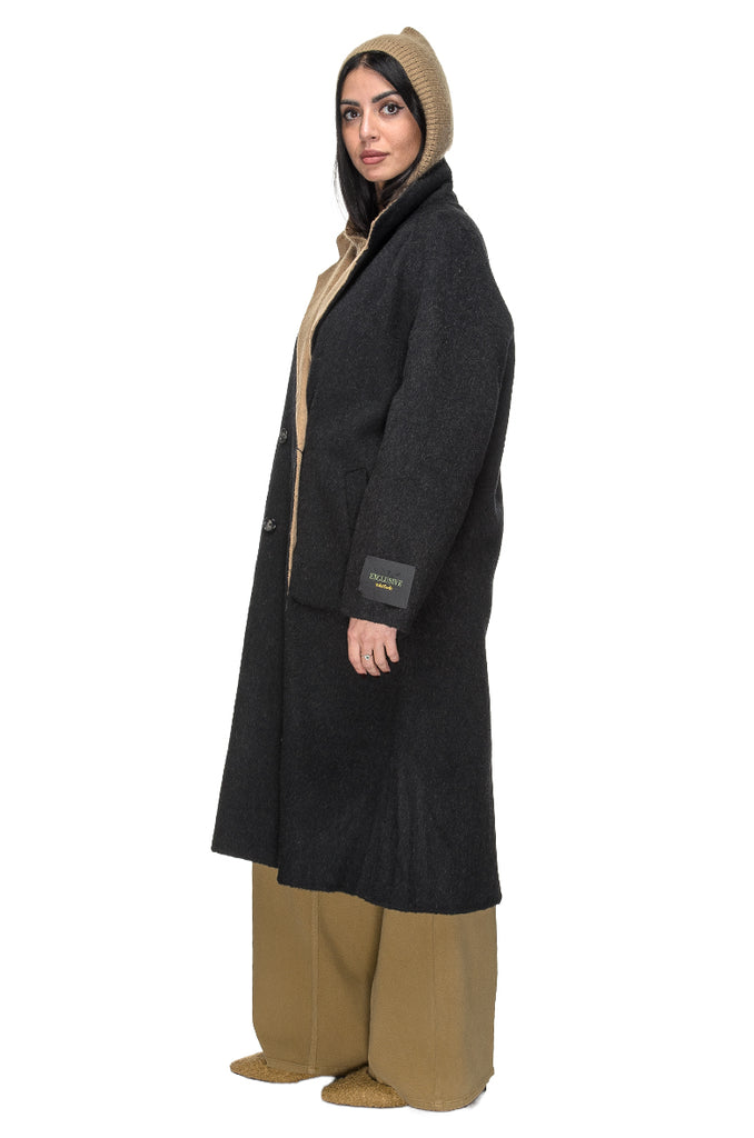 CAPPOTTO DOUBLE NERO/CAMMELLO
