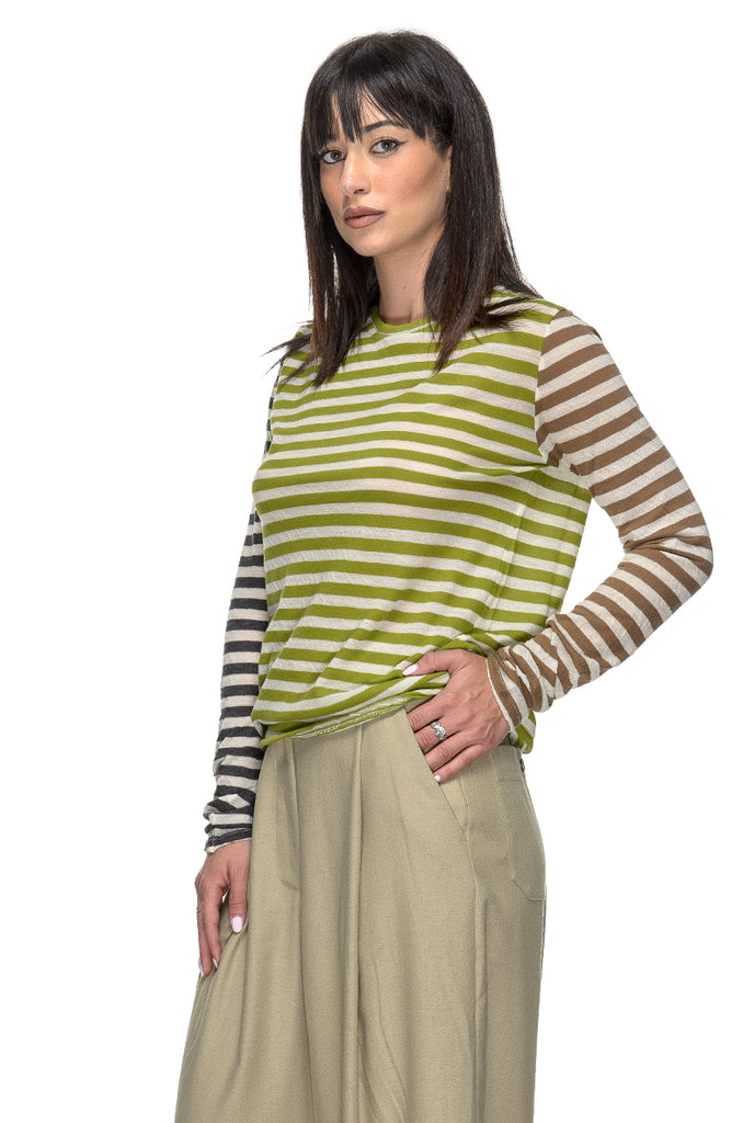 MAGLIA RIGHE MULTICOLOR PHISIQUE DU ROLE