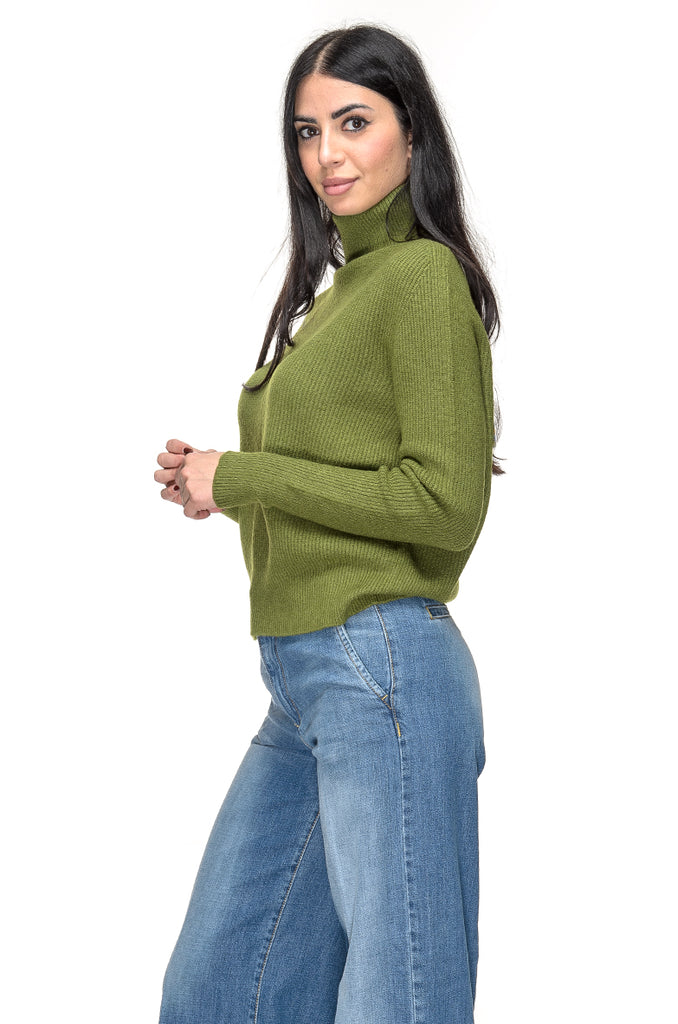 MAGLIONE AVOCADO COLLO ALTO ERIKA