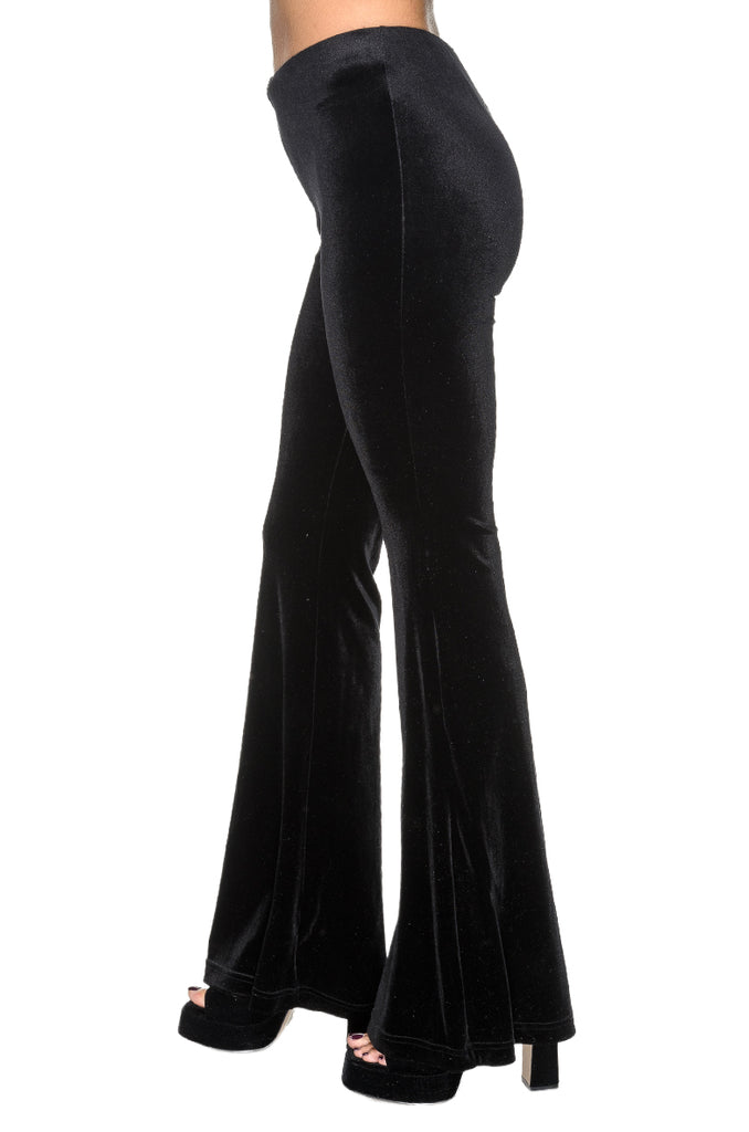 PANTALONE A ZAMPA VELLUTO NERO BOLDETTI