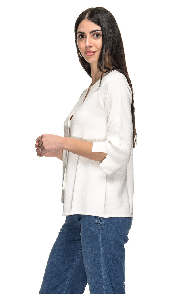 GIACCA MAGLIA BIANCA FLOW