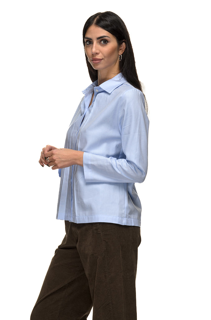 CAMICIA COTONE CELESTE TDD