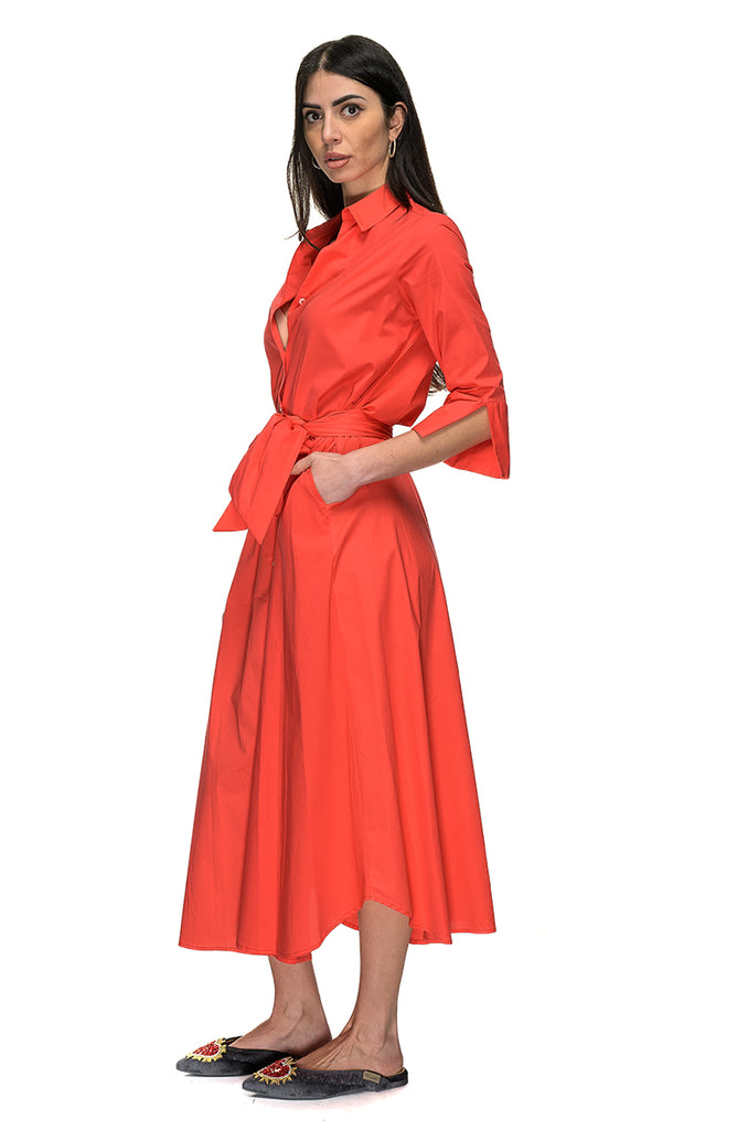 CHEMISIER USIK COTONE ROSSO BOLDETTI