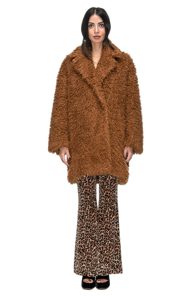 ECOFUR COAT HAZELNUT PHISIQUE DU ROLE