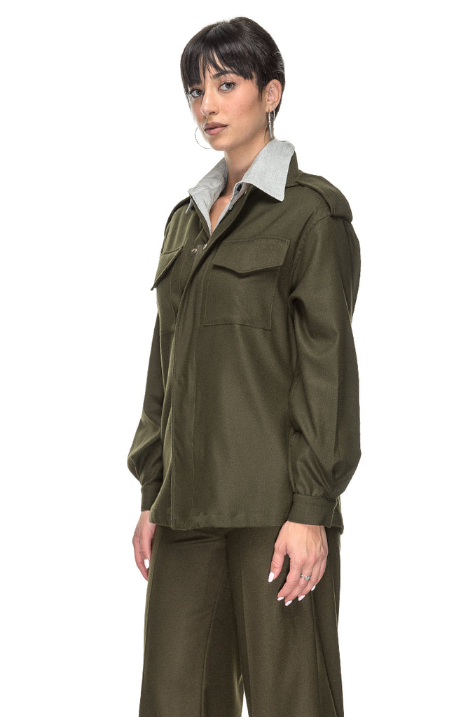 GIACCA SAHARIANA VERDE 3+1 FIT