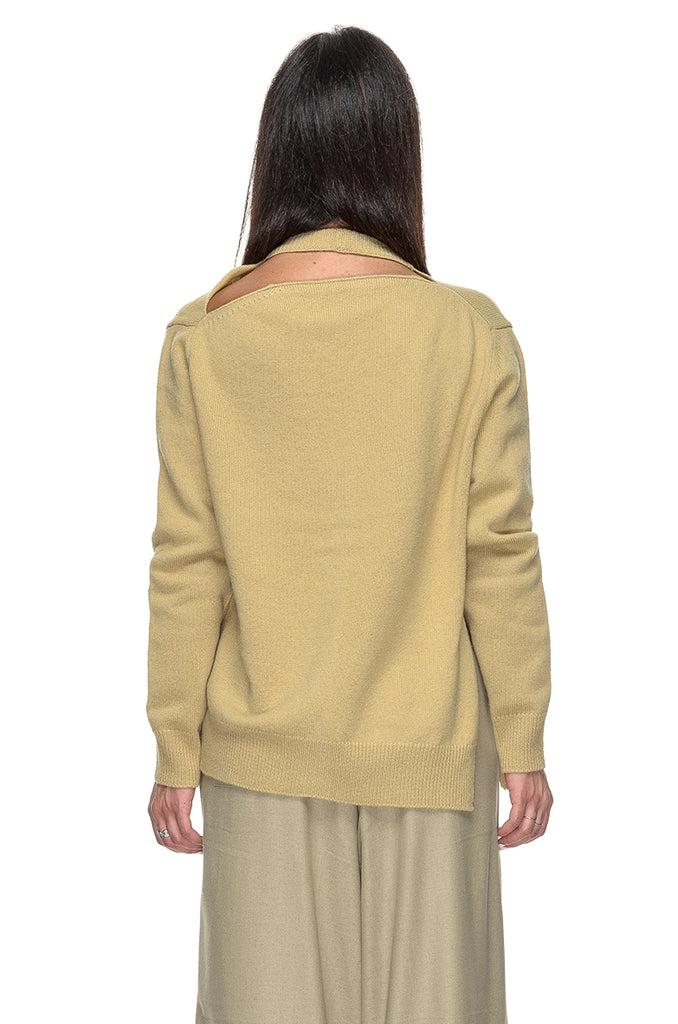 CARDIGAN CON APERTURA SPALLA CACHEMIRE/LANA PHISIQUE DU ROLE