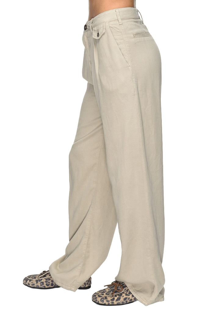 PANTALONE KEATON SABBIA CON PINCES MAISON HOTEL