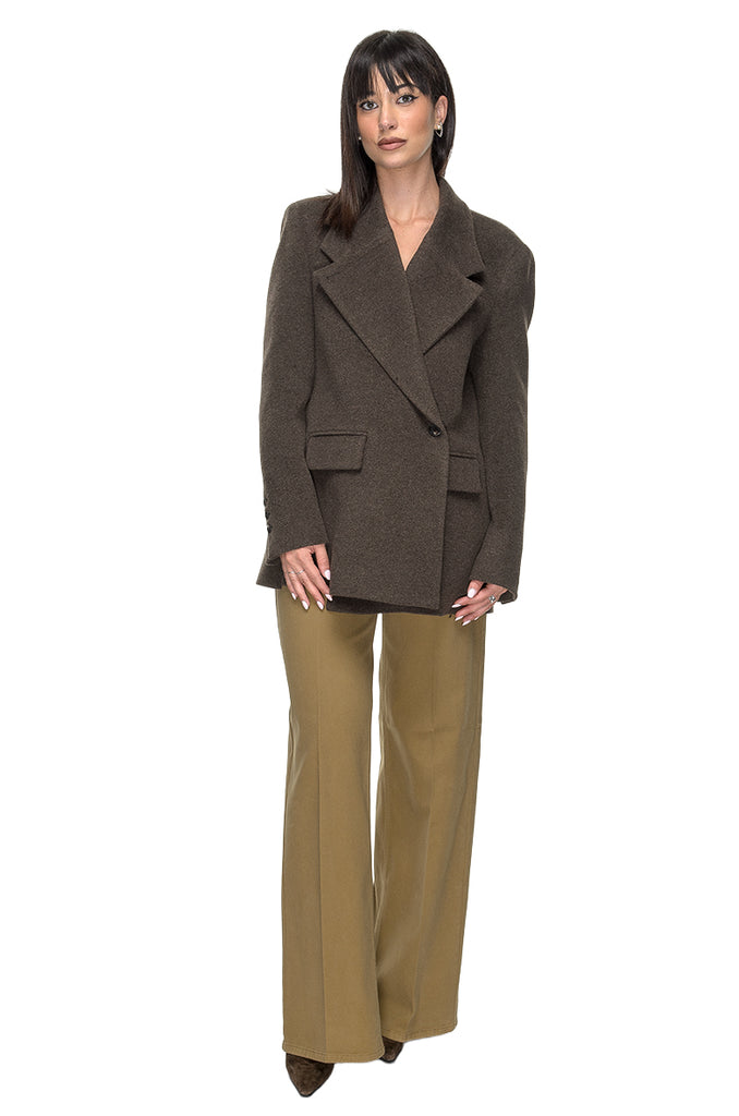 BLAZER LEGNO MISTO LANA SU