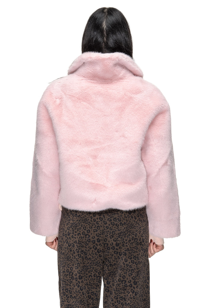 GIACCA ECOFUR LISCIA ROSA MEHRAN