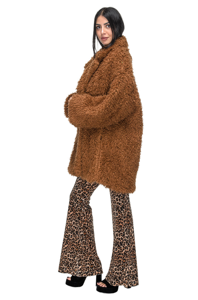 ECOFUR COAT HAZELNUT PHISIQUE DU ROLE