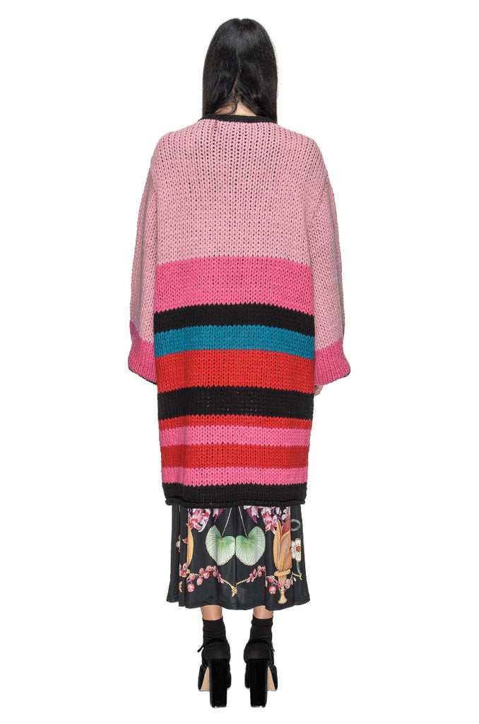 MAXI CARDIGAN CANDY FLOS PEACE & CHAOS