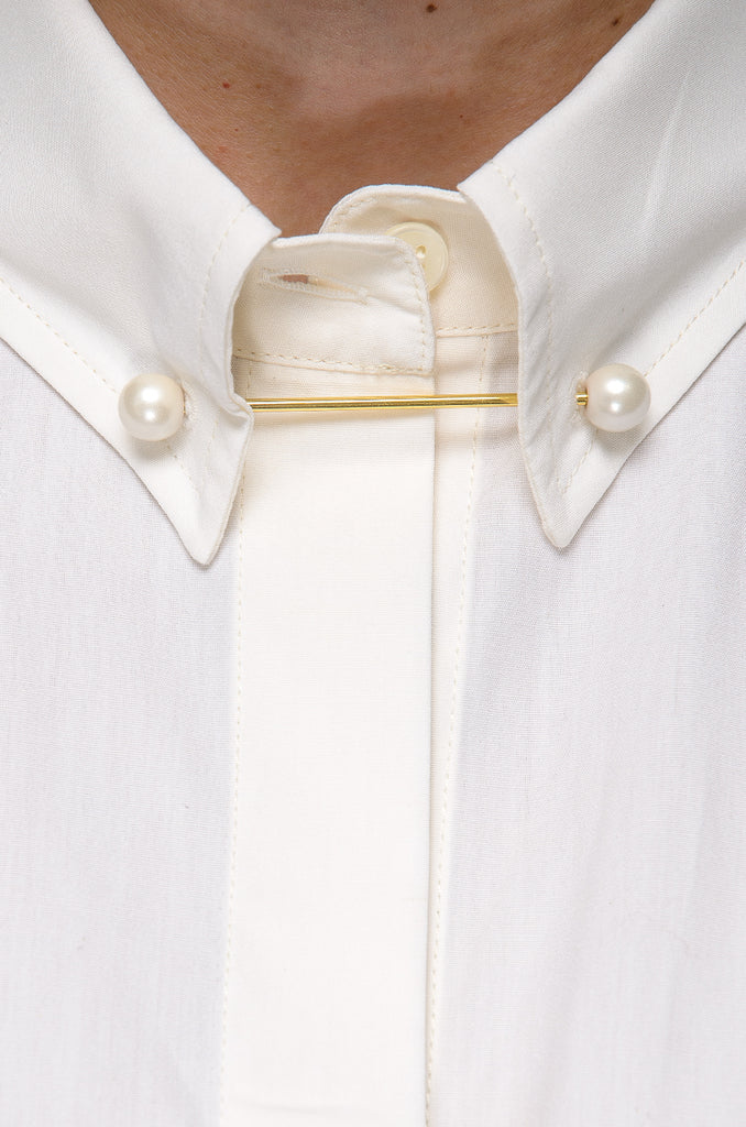CAMICIA BURRO COTONE CON PIERCING PHISIQUE DU ROLE