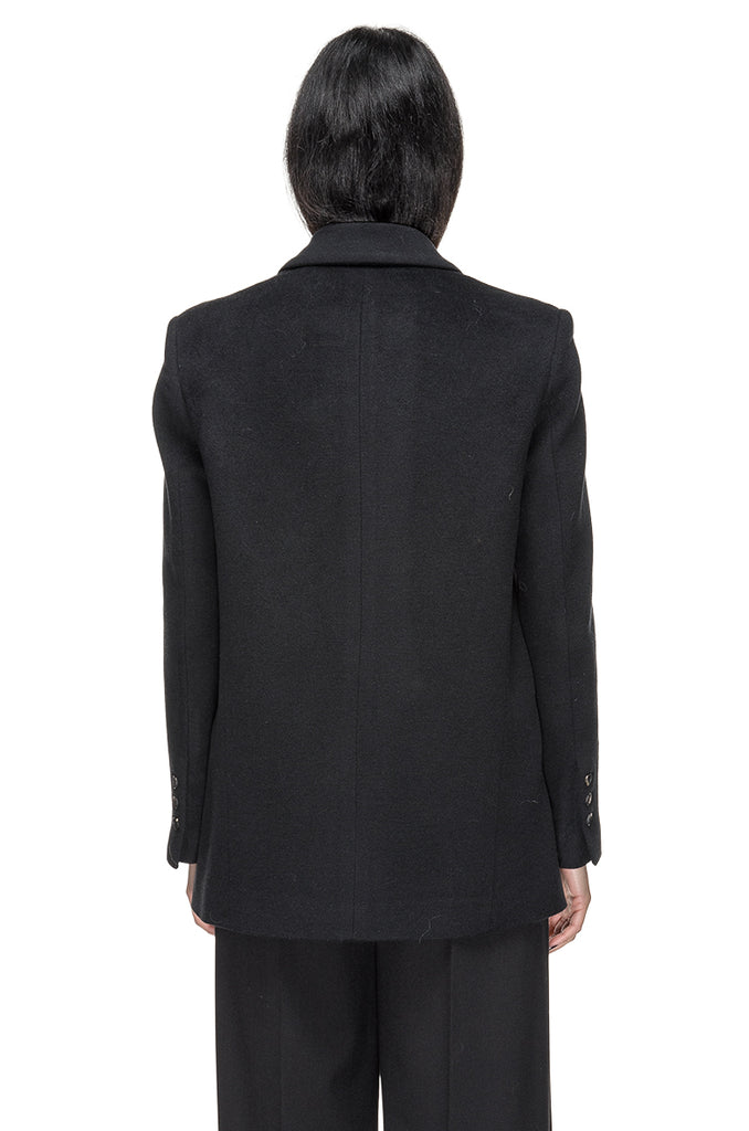 BLAZER MISTO LANA NERO SU