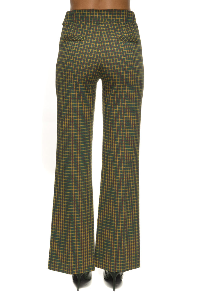 PANTALONE QUADRETTI VERDE/GIALLO JUSTMINE