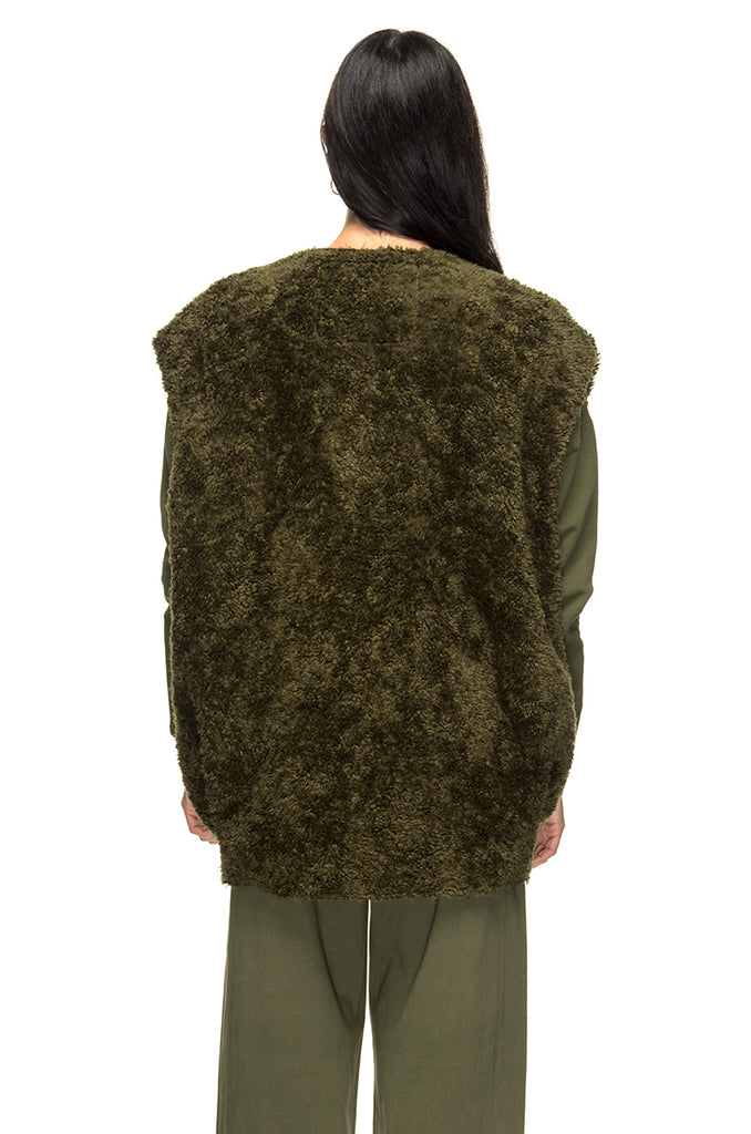 GILET ECO FUR DOUBLE VERDE PHISIQUE DU ROLE